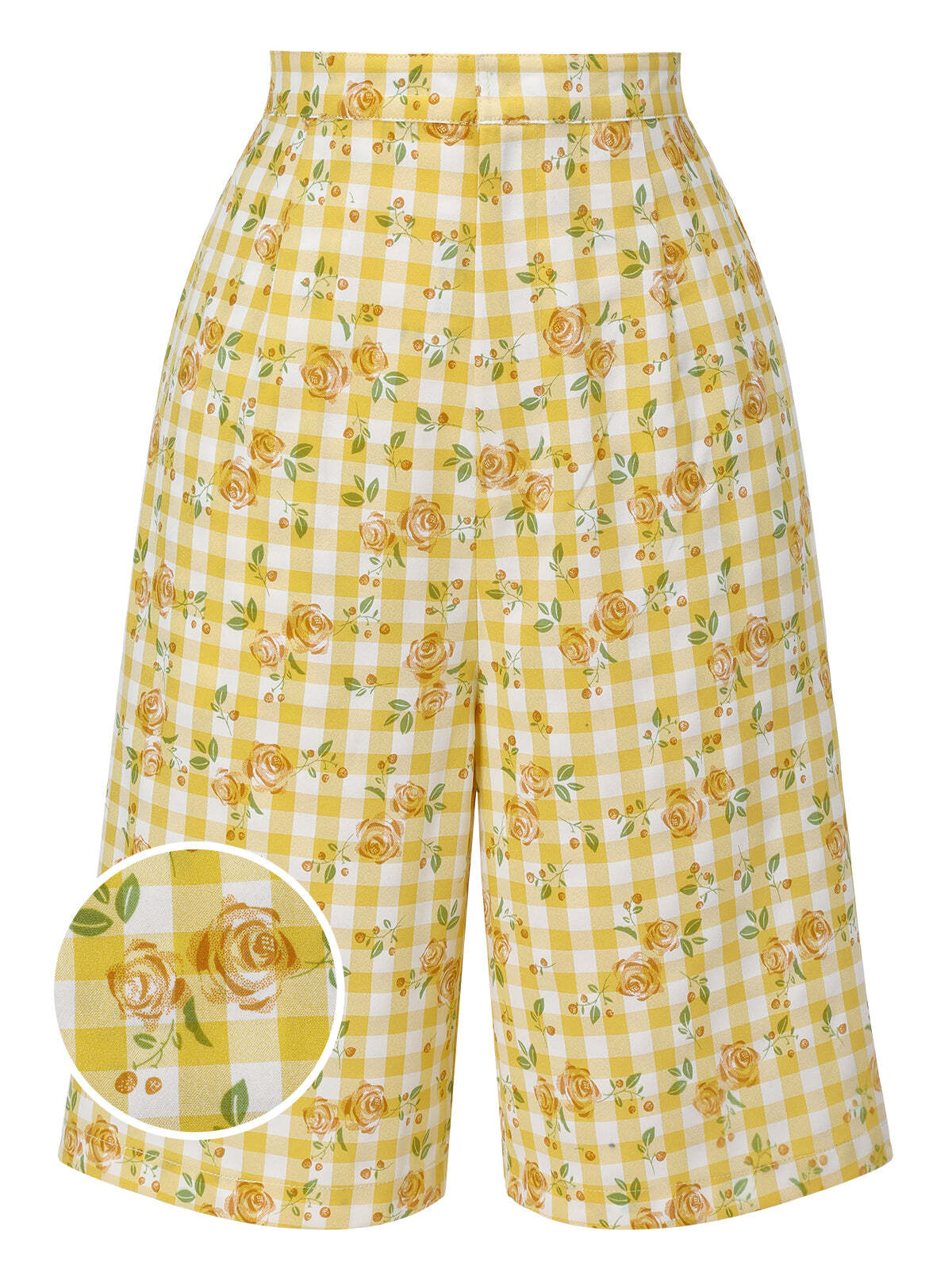 [Pre-Sale] 2PCS Yellow 1950s Roses Short Sleeve Set