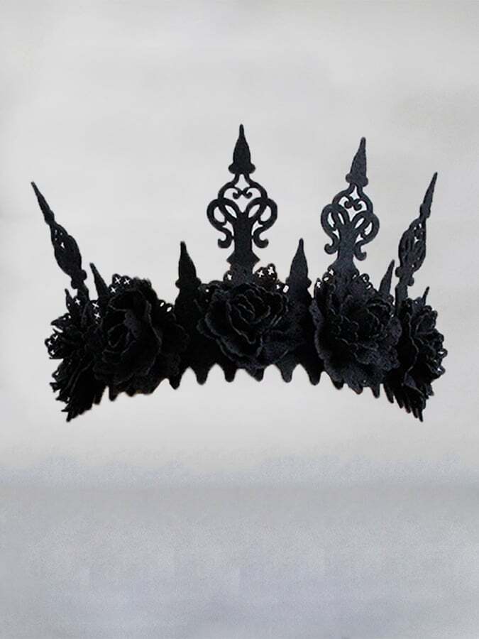 Dark Gothic Black Crown