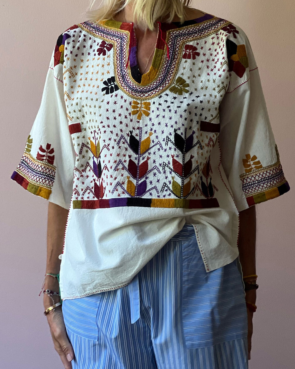 Resort-style linen top 3baf