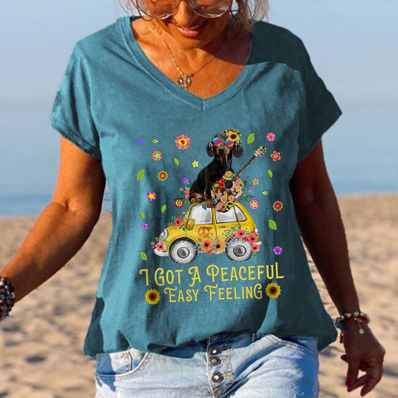 I Got A Peaceful Easy Feeling Women Old Hippie T-shirt